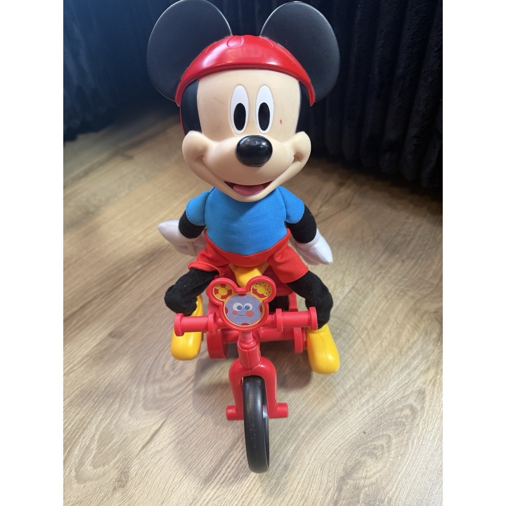Disney Mickey Mouse Riding Tricycle Battery Operated 10" Figurine Childrens Toy